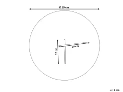 Zegar ścienny VAIGAI 59 cm Metal Złoty