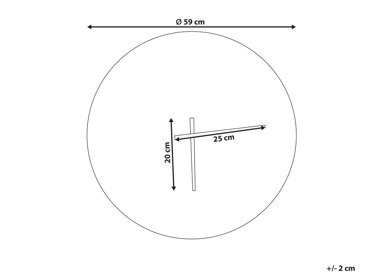 Zegar ścienny VAIGAI 59 cm Metal Złoty