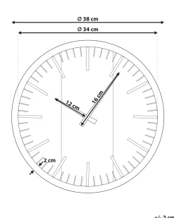 Zegar ścienny VILLORA 38 cm Brązowy/ czarny