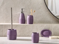Zestaw akcesoriów łazienkowych 5 elementów YARAPA Purpurowy