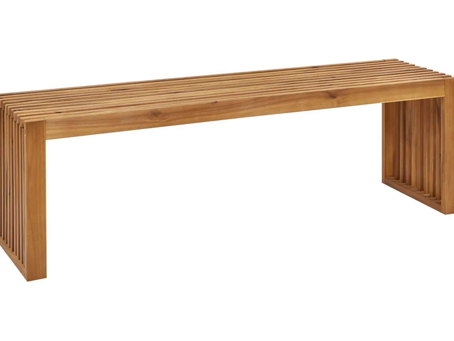 Zestaw 2 ławek ogrodowych SULZANO 150 cm Drewno akacjowe Brązowy