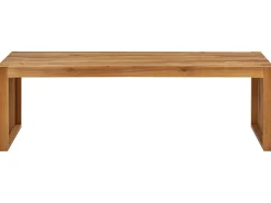 Zestaw 2 ławek ogrodowych SULZANO 150 cm Drewno akacjowe Brązowy