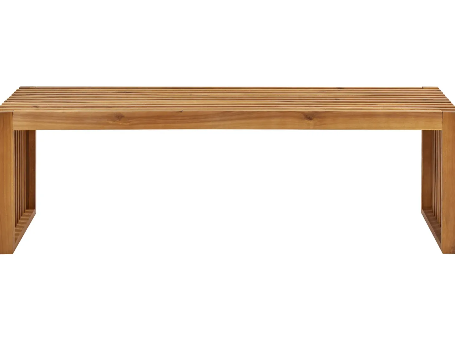 Zestaw 2 ławek ogrodowych SULZANO 150 cm Drewno akacjowe Brązowy