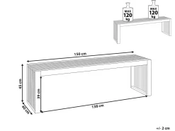 Zestaw 2 ławek ogrodowych SULZANO 150 cm Drewno akacjowe Brązowy
