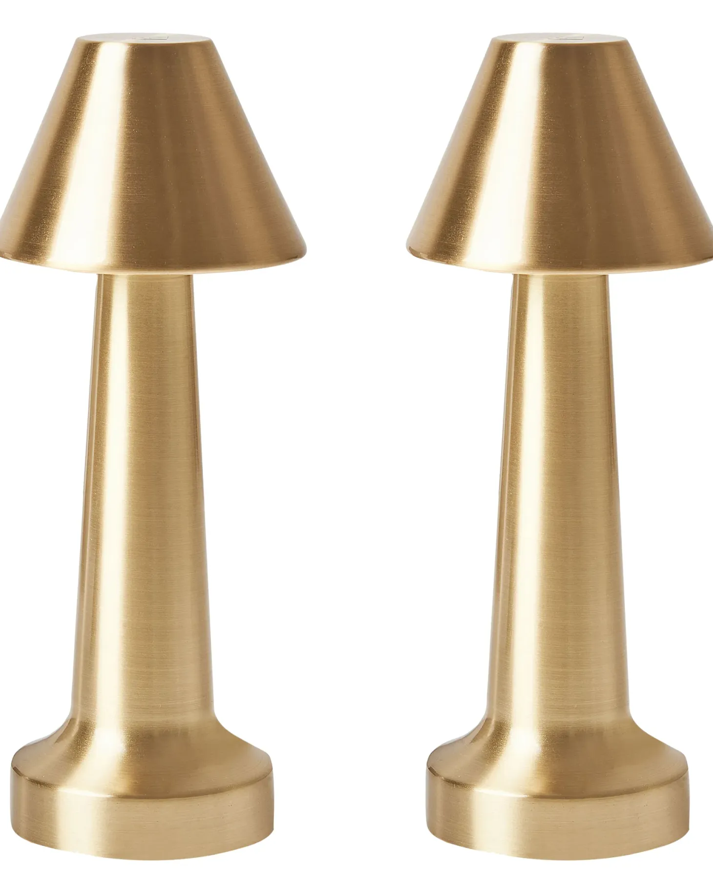 Zestaw 2 bezprzewodowych lamp stołowych LED JOANES Ze ściemniaczem Metal Złoty