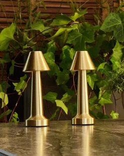 Zestaw 2 bezprzewodowych lamp stołowych LED JOANES Ze ściemniaczem Metal Złoty