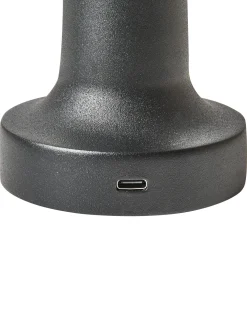 Zestaw 2 bezprzewodowych lamp stołowych LED JOANES Ze ściemniaczem Metal Czarny