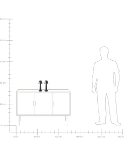 Zestaw 2 bezprzewodowych lamp stołowych LED JOANES Ze ściemniaczem Metal Czarny