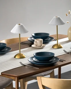 Zestaw 2 bezprzewodowych lamp stołowych LED RUBA Ze ściemniaczem Metal Złoty