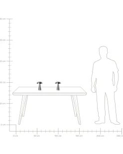 Zestaw 2 bezprzewodowych lamp stołowych LED KULFO Ze ściemniaczem Metal Srebrny