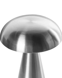 Zestaw 2 bezprzewodowych lamp stołowych LED KULFO Ze ściemniaczem Metal Srebrny