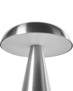 Zestaw 2 bezprzewodowych lamp stołowych LED KULFO Ze ściemniaczem Metal Srebrny