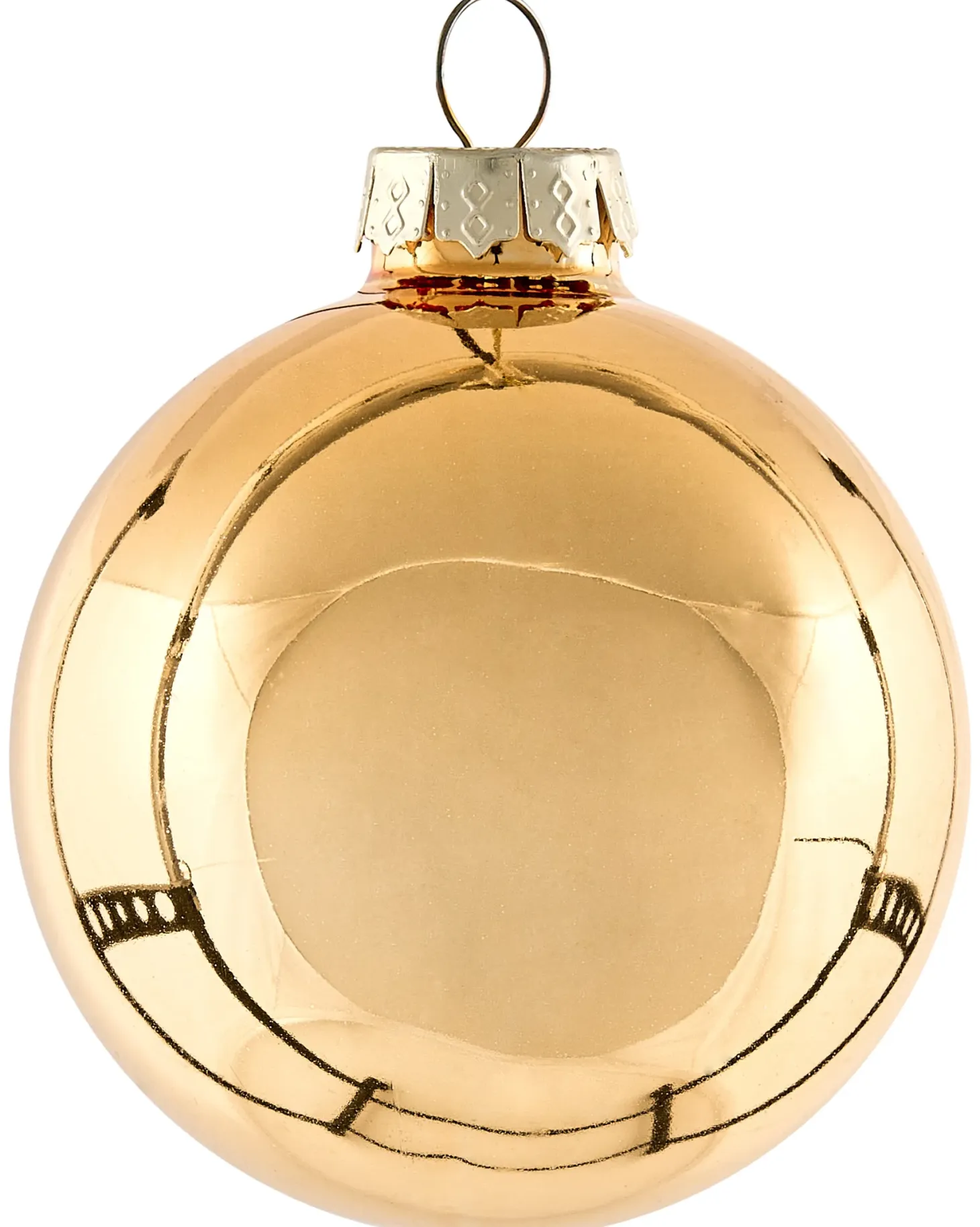 Zestaw 35 bombek BLING Szkło Złoty