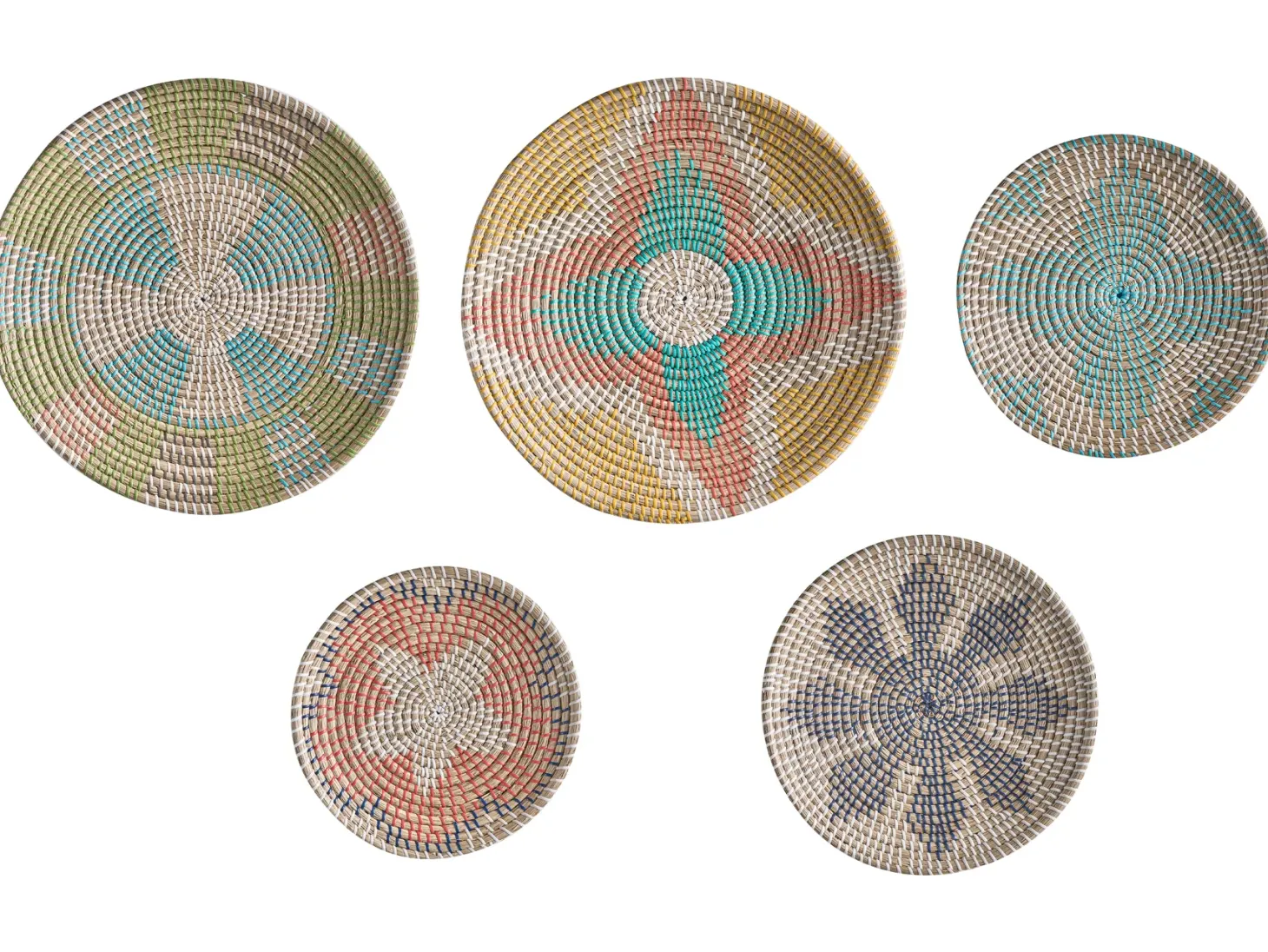 Zestaw dekoracji ściennych SONLA Trawa morska 45/35/30 cm Kolorowy