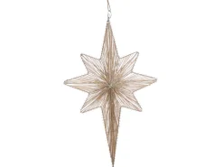 Zestaw 2 dekoracji wiszących BLASJON Gwiazda 30/47 cm Złoty