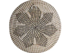 Zestaw 3 dekoracji wiszących CANTHO Trawa morska 40/35/20 cm Czarny