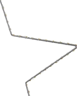 Zestaw 3 dekoracji wiszących LED KUNNARI Gwiazda 50/40/30 cm Srebrny