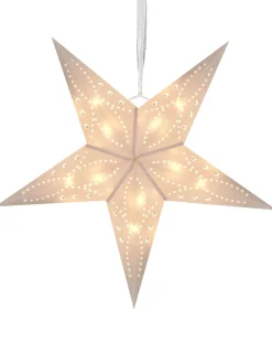 Zestaw 2 dekoracji wiszących LED MOTTI Gwiazda 45 cm Biały