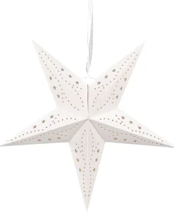 Zestaw 2 dekoracji wiszących LED MOTTI Gwiazda 45 cm Biały