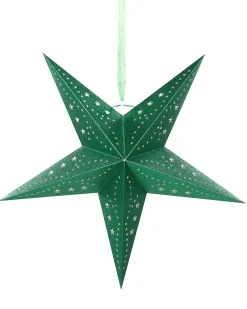 Zestaw 2 dekoracji wiszących LED MOTTI Gwiazda 45 cm Szmaragdowy