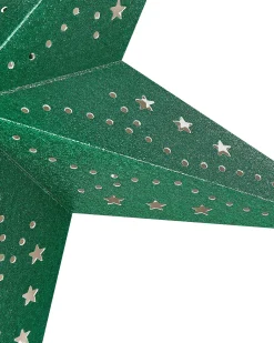 Zestaw 2 dekoracji wiszących LED MOTTI Gwiazda 45 cm Szmaragdowy