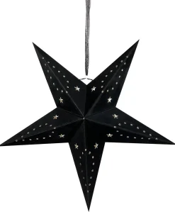 Zestaw 2 dekoracji wiszących LED MOTTI Gwiazda 45 cm Czarny