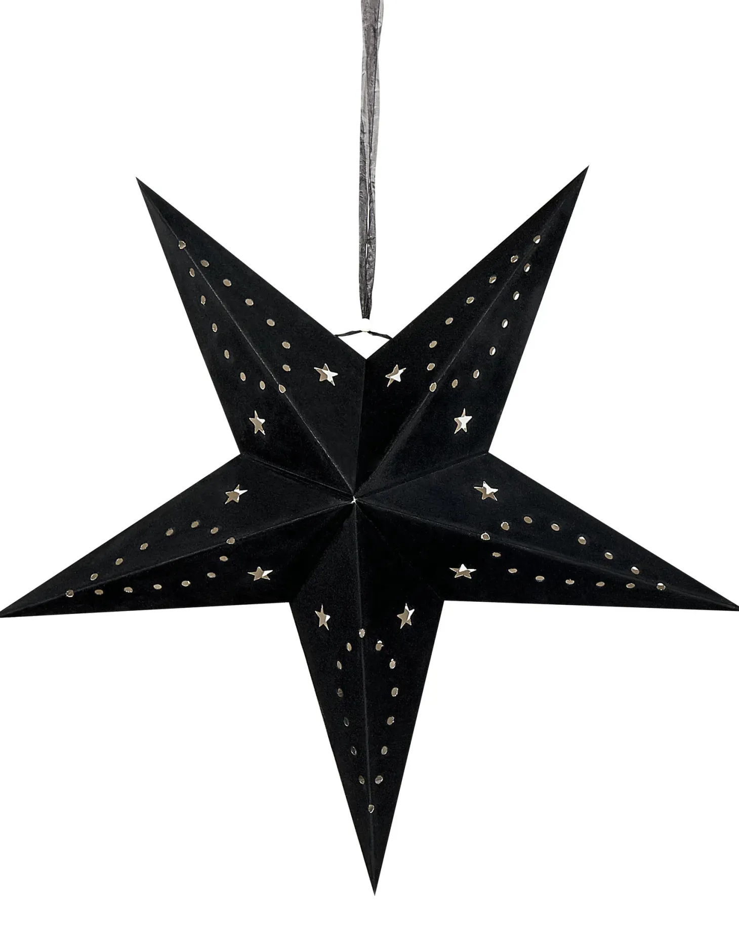 Zestaw 2 dekoracji wiszących LED MOTTI Gwiazda 45 cm Czarny