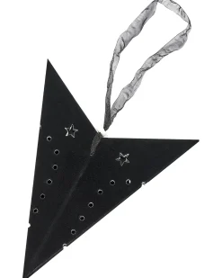 Zestaw 2 dekoracji wiszących LED MOTTI Gwiazda 45 cm Czarny