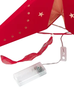 Zestaw 2 dekoracji wiszących LED MOTTI Gwiazda 60 cm Czerwony