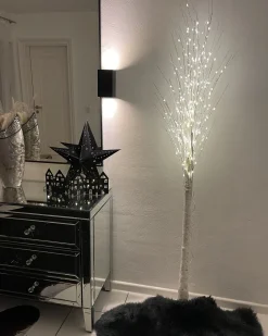Zestaw 2 dekoracji wiszących LED MOTTI Gwiazda 60 cm Czarny