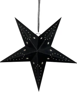 Zestaw 2 dekoracji wiszących LED MOTTI Gwiazda 60 cm Czarny