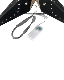Zestaw 2 dekoracji wiszących LED MOTTI Gwiazda 60 cm Czarny