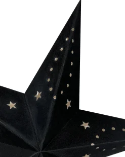 Zestaw 2 dekoracji wiszących LED MOTTI Gwiazda 60 cm Czarny