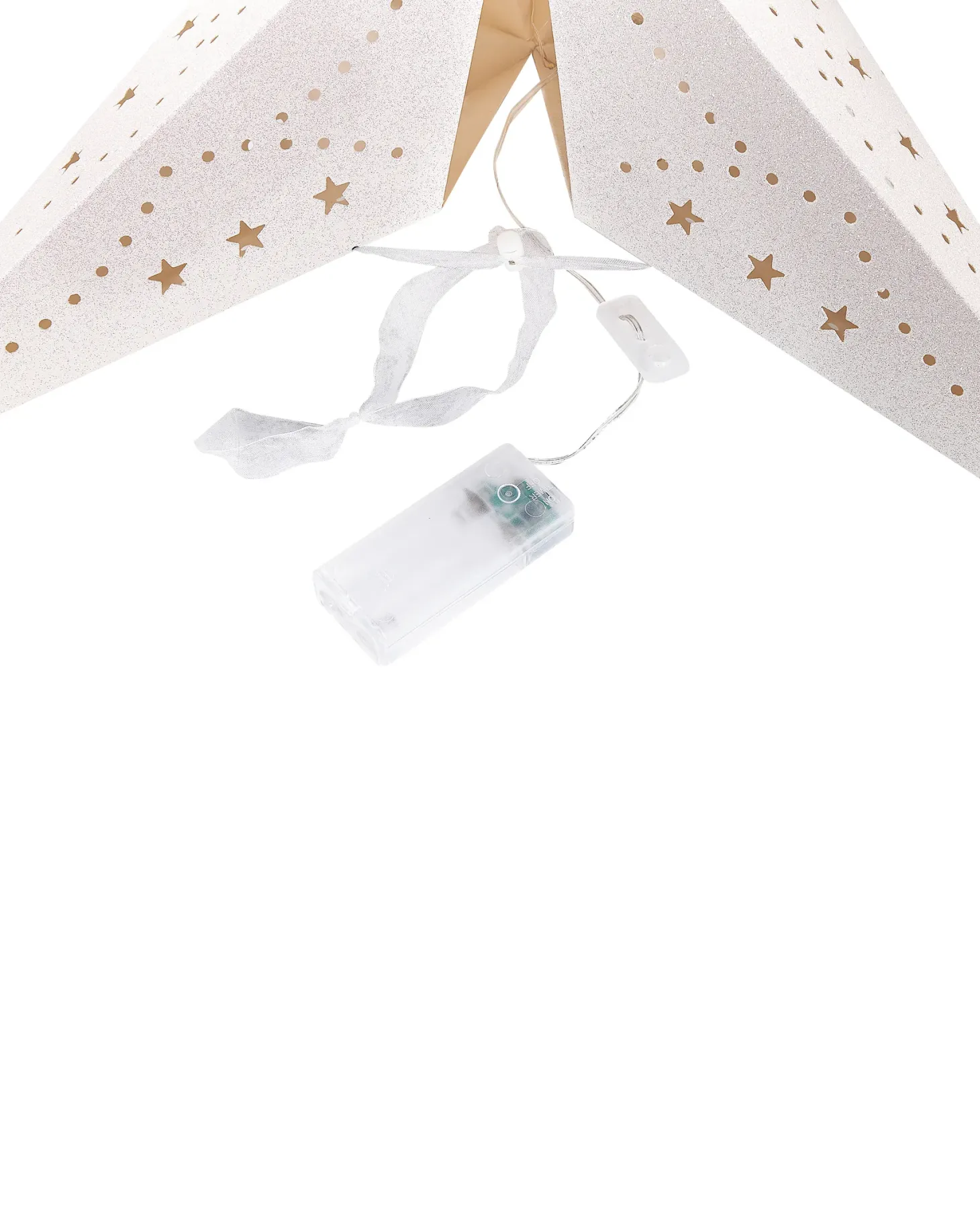 Zestaw 2 dekoracji wiszących LED MOTTI Gwiazda 60 cm Biały