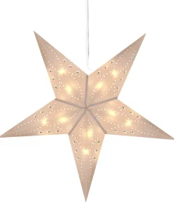 Zestaw 2 dekoracji wiszących LED MOTTI Gwiazda 60 cm Biały