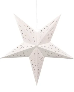 Zestaw 2 dekoracji wiszących LED MOTTI Gwiazda 60 cm Biały