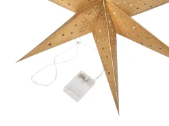 Zestaw 4 dekoracji wiszących LED KAMET Gwiazda 60 cm Kolorowy
