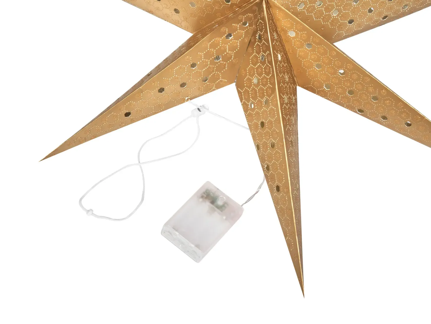 Zestaw 4 dekoracji wiszących LED KAMET Gwiazda 60 cm Kolorowy