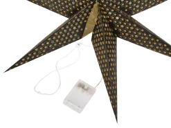 Zestaw 4 dekoracji wiszących LED KAMET Gwiazda 60 cm Kolorowy