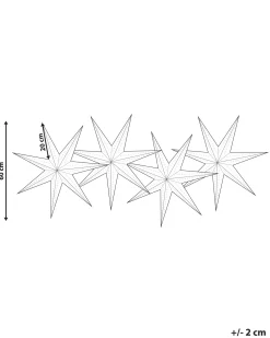 Zestaw 4 dekoracji wiszących LED TRISUL Gwiazda 60 cm Kolorowy