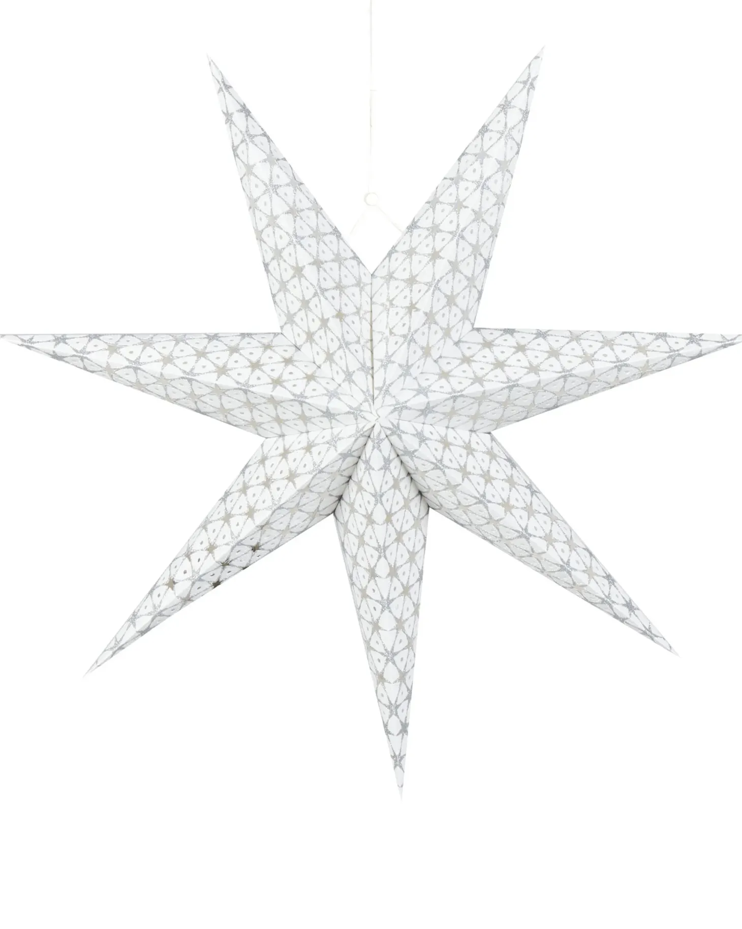 Zestaw 4 dekoracji wiszących LED TRISUL Gwiazda 60 cm Kolorowy