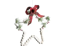 Zestaw 3 dekoracji wiszących LED KALLAVESI Gwiazda 25/30/35 cm Biały