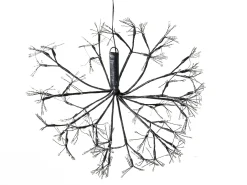 Zestaw 2 dekoracji wiszących LED RACKSTA Jemioła 30/25 cm Czarny