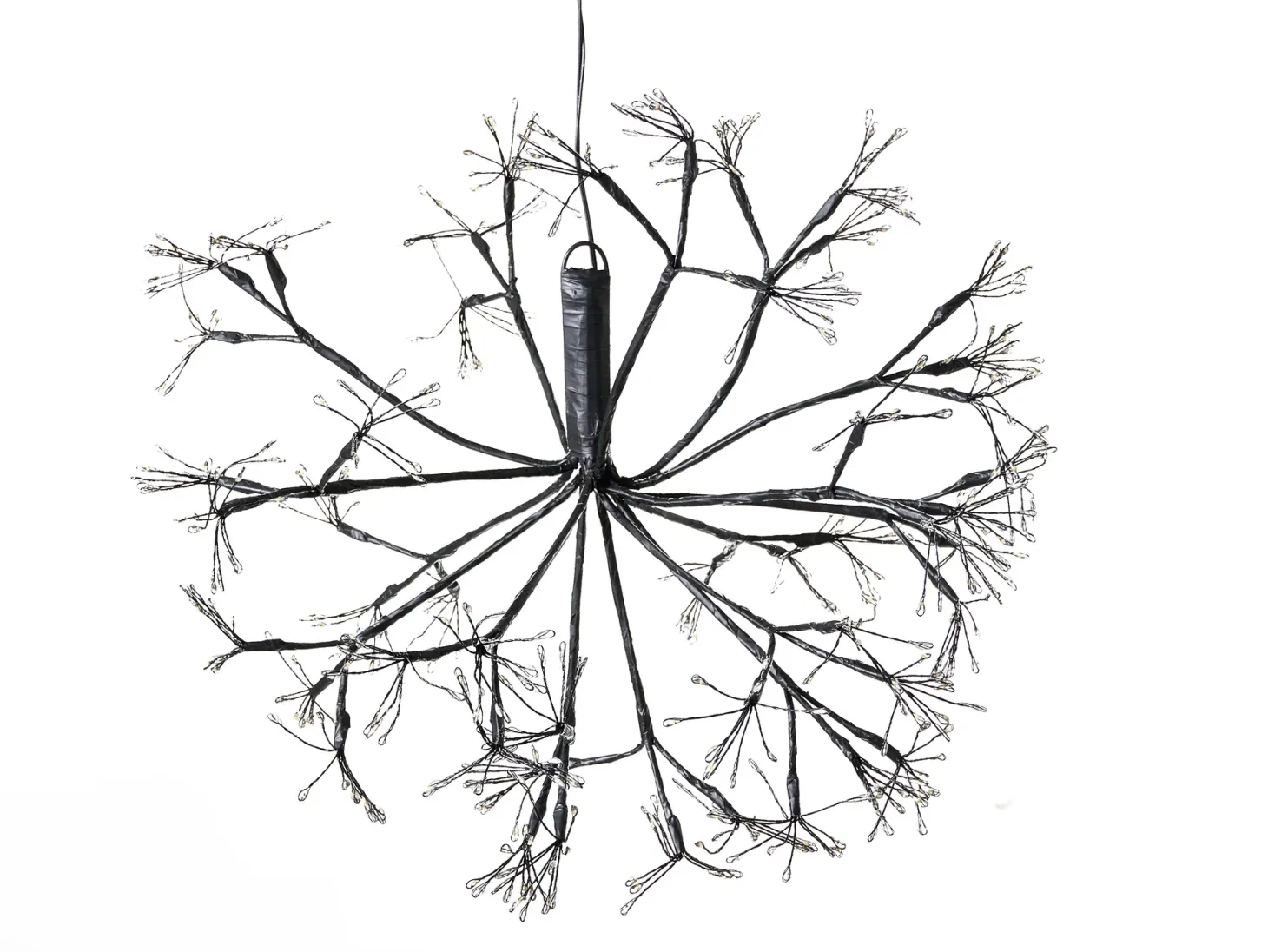 Zestaw 2 dekoracji wiszących LED RACKSTA Jemioła 30/25 cm Czarny