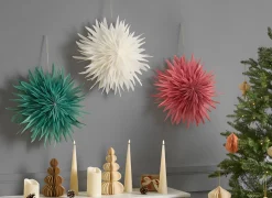 Zestaw 3 dekoracji wiszących LED GROVLAN Gwiazda 41 cm Kolorowy