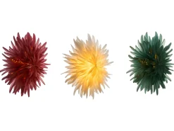 Zestaw 3 dekoracji wiszących LED GROVLAN Gwiazda 41 cm Kolorowy