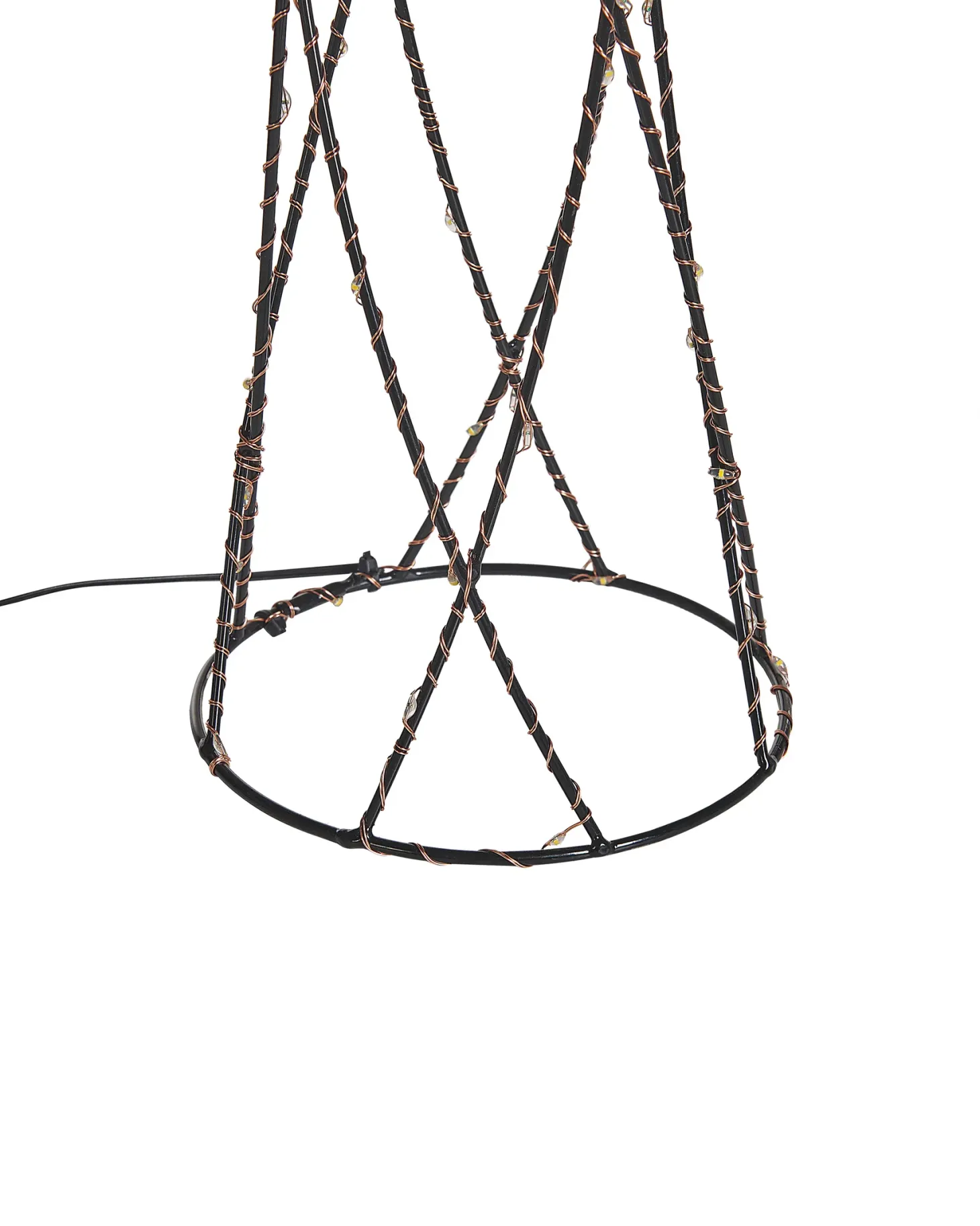 Zestaw 2 dekoracji świątecznych LED NEIDEN Choinka 52/38 cm Srebrny
