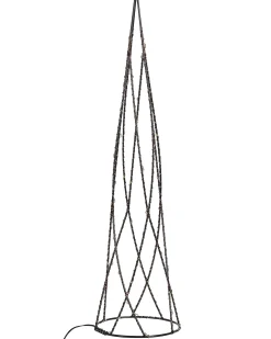 Zestaw 2 dekoracji świątecznych LED NEIDEN Choinka 52/38 cm Srebrny