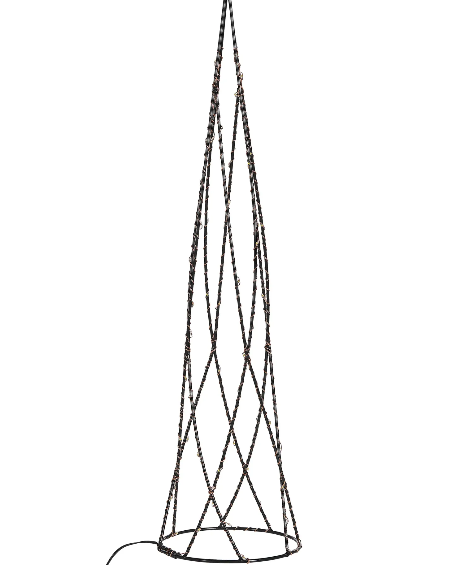 Zestaw 2 dekoracji świątecznych LED NEIDEN Choinka 52/38 cm Srebrny