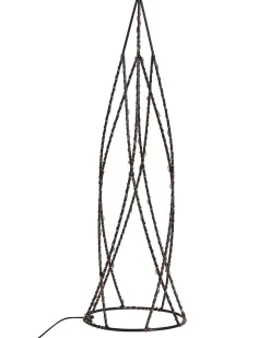 Zestaw 2 dekoracji świątecznych LED NEIDEN Choinka 52/38 cm Srebrny
